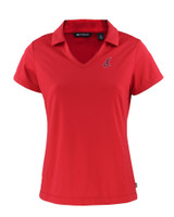 Cleveland Indians Cooperstown Cutter & Buck Daybreak Eco Recycled Womens V-neck Polo RD_MANN_HG 1