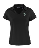 Athletics Cooperstown Cutter & Buck Daybreak Recycled Womens V-Neck Polo Black Mannequin