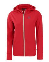 Cleveland Indians Cooperstown Cutter & Buck Daybreak Eco Recycled Womens Full Zip Hoodie RD_MANN_HG 1