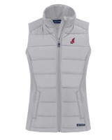 Cleveland Indians Cooperstown Cutter & Buck Evoke Hybrid Eco Softshell Recycled Womens Full Zip Vest CNC_MANN_HG 1