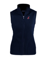 Cleveland Indians Cooperstown Cutter & Buck Cascade Eco Sherpa Fleece Womens Vest NVBU_MANN_HG 1