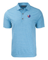 Montreal Expos Cooperstown Cutter & Buck Forge Eco Heather Stripe Stretch Recycled Mens Polo DGH_MANN_HG 1