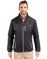 Atlanta Falcons NFL Helmet Cutter & Buck Rainier PrimaLoft®  Mens Big and Tall Eco Insulated Puffer Jacket Black Front
