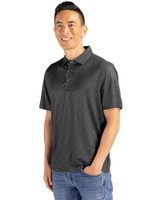 Florida State Seminoles Alumni Cutter & Buck Pike Eco Pebble Print Stretch Recycled Mens Polo Black Side