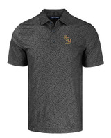 Florida State Seminoles Alumni Cutter & Buck Pike Eco Pebble Print Stretch Recycled Mens Polo BL_MANN_HG 