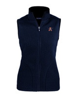 Auburn Tigers College Vault Cutter & Buck Cascade Eco Sherpa Fleece Womens Vest NVBU_MANN_HG 1