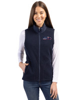 Seattle Seahawks Americana Cutter & Buck Cascade Eco Fleece Womens Vest Navy Blue Front