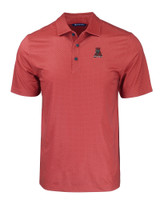 Alabama Crimson Tide College Vault Cutter & Buck Pike Eco Tonal Geo Print Stretch Recycled Mens Big & Tall Polo CDR_MANN_HG 1