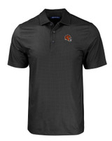 Cincinnati Bengals NFL Helmet Cutter & Buck Pike Eco Tonal Geo Print Stretch Recycled Mens Big & Tall Polo BL_MANN_HG 1