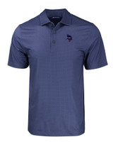 Minnesota Vikings Americana Cutter & Buck Pike Eco Tonal Geo Print Stretch Recycled Mens Big & Tall Polo NVBU_MANN_HG 1