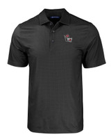 NC State Wolfpack College Vault Cutter & Buck Pike Eco Tonal Geo Print Stretch Recycled Mens Polo BL_MANN_HG 1