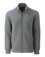 Michigan Wolverines College Vault Cutter & Buck Roam Eco Recycled Full Zip Mens Jacket EG_MANN_HG 1