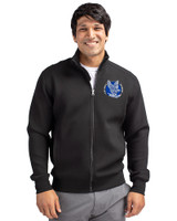 Air Force Falcons College Vault Cutter & Buck Roam Epic Versatility Recycled Full Zip Mens Jacket Black Front