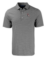 NC State Wolfpack College Vault Cutter & Buck Forge Eco Double Stripe Stretch Recycled Mens Big &Tall Polo BLWH_MANN_HG 1