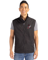 Arkansas Razorbacks College Vault Cutter & Buck Charter Eco Full-Zip Mens Big & Tall Vest Black Front