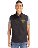 Missouri Tigers College Vault Cutter & Buck Charter Eco Full-Zip Mens Big & Tall Vest Black Front