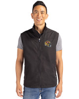 San Francisco 49ers NFL Helmet Cutter & Buck Charter Eco Full-Zip Mens Big & Tall Vest Black Front