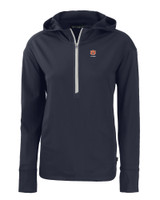 Auburn Tigers Alumni Cutter & Buck Daybreak Eco Recycled Womens Half Zip Hoodie NVBU_MANN_HG 1