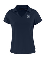 Penn State Nittany Lions College Vault Cutter & Buck Daybreak Recycled Womens V-Neck Polo Navy Blue Mannequin