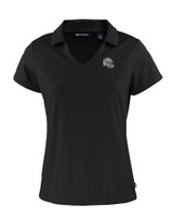 Las Vegas Raiders NFL Helmet Cutter & Buck Daybreak Eco Recycled Womens V-neck Polo Black Mannequin