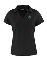 Philadelphia Eagles NFL Helmet Cutter & Buck Daybreak Eco Recycled Womens V-neck Polo Black Mannequin