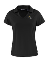 Jacksonville Jaguars NFL Helmet Cutter & Buck Daybreak Eco Recycled Womens V-neck Polo Black Mannequin