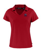 Green Bay Packers Americana Cutter & Buck Daybreak Eco Recycled Womens V-neck Polo Cardinal Red Mannequin