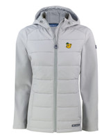 Baylor Sailor Bear College Vault Cutter & Buck Evoke Hybrid Eco Softshell Recycled Full Zip Womens Hooded Jacket CNC_MANN_HG 1