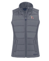 Clemson Tigers College Vault Cutter & Buck Evoke Hybrid Eco Softshell Recycled Womens Full Zip Vest EG_MANN_HG 1