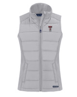 Texas Tech Red Raiders Alumni Cutter & Buck Evoke Hybrid Eco Softshell Recycled Womens Full Zip Vest CNC_MANN_HG 1