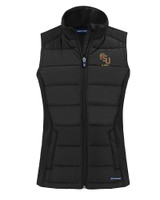 Florida State Seminoles Alumni Cutter & Buck Evoke Hybrid Softshell Recycled Womens Full Zip Vest BL_MANN_HG 