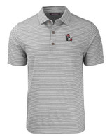 NC State Wolfpack College Vault Cutter & Buck Forge Eco Heather Stripe Stretch Recycled Mens Polo EGH_MANN_HG 1