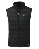 Grambling Tigers College Vault Cutter & Buck Evoke Hybrid Softshell Recycled Mens Full Zip Vest BL_MANN_HG 