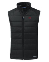 Arkansas Razorbacks Alumni Cutter & Buck Evoke Hybrid Softshell Recycled Mens Full Zip Vest BL_MANN_HG 