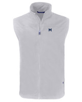 Michigan Wolverines College Vault Cutter & Buck Charter Eco Recycled Mens Full-Zip Vest POL_MANN_HG 1
