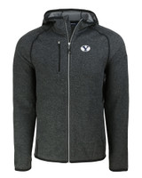 Brigham Young Cougars Cutter & Buck Mainsail Full Zip Hooded Mens Jacket CCH_MANN_HG 1