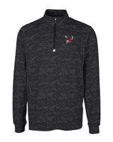 Eastern Washington Eagles Cutter & Buck Traverse Stretch Eco Camo Print Quarter Zip Mens Big and Tall Pullover BL_MANN_HG 