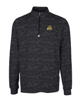Bryant University Bulldogs Cutter & Buck Traverse Stretch Eco Camo Print Quarter Zip Mens Big and Tall Pullover BL_MANN_HG 