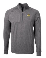 Bryant University Bulldogs Cutter & Buck Adapt Eco Knit Heather Mens Big & Tall Quarter Zip Pullover BLH_MANN_HG 