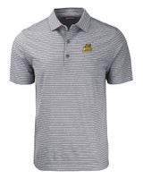 Bryant University Bulldogs Cutter & Buck Forge Eco Heather Stripe Stretch Recycled Mens Big & Tall Polo BLH_MANN_HG 