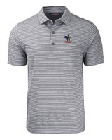 Delaware Fightin' Blue Hens College Vault Cutter & Buck Forge Eco Heather Stripe Stretch Recycled Mens Big & Tall Polo BLH_MANN_HG 
