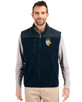 FIU Panthers College Vault Cutter & Buck Cascade Eco Sherpa Mens Big and Tall Fleece Vest Navy Blue Front