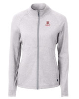 Bradley Braves Cutter & Buck Adapt Eco Knit Heather Recycled Womens Full Zip POH_MANN_HG 1