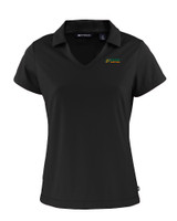 Florida A&M Rattlers Cutter & Buck Daybreak Eco Recycled Womens V-neck Polo Black Mannequin