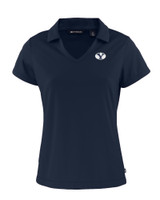 Brigham Young Cougars Cutter & Buck Daybreak Eco Recycled Womens V-neck Polo NVBU_MANN_HG 1