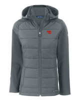 Dayton Flyers Cutter & Buck Evoke Hybrid Eco Softshell Recycled Full Zip Womens Hooded Jacket EG_MANN_HG 