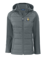 FIU Panthers College Vault Cutter & Buck Evoke Hybrid Softshell Recycled Full Zip Womens Hooded Jacket EG_MANN_HG 