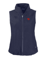 Dayton Flyers Cutter & Buck Charter Eco Recycled Full-Zip Womens Vest NVBU_MANN_HG 