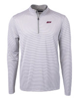 Eastern Kentucky Colonels Cutter & Buck Virtue Eco Pique Micro Stripe Recycled Mens Quarter Zip POLWH_MANN_HG 1