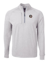 Florida State Seminoles Cutter & Buck Adapt Eco Knit Heather Recycled Mens Quarter Zip Pullover POH_MANN_HG 1